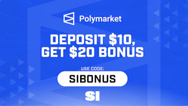 Polymarket promo code offer: Deposit $10, get a $20 bonus.