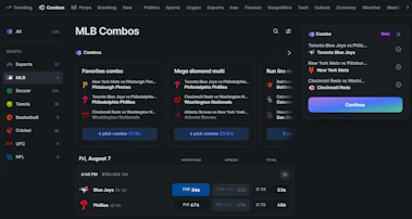 Image of the Polymarket combo builder.