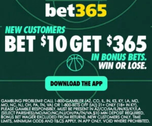bet365 bonus code: Bet $10, get $365 win or lose or $1,000 First Bet Safety Net