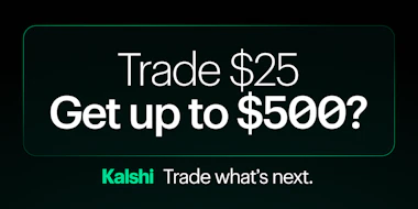 Image of the Kalshi promo code offer: Up to $500?