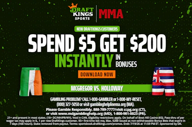 Image for DraftKings UFC promo: Bet $5, get $200 instantly.