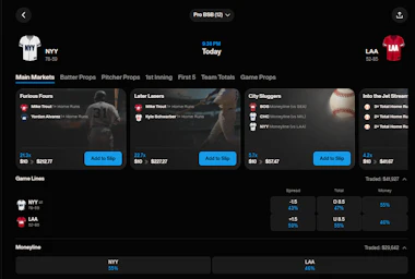 Image of Yankees vs. Angels on Novig.