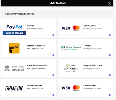Deposit funds with BetMGM