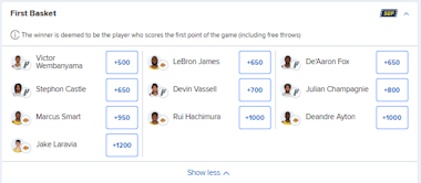 FanDuel: NBA First Basket Props