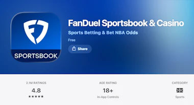 FanDuel app rating App Store.