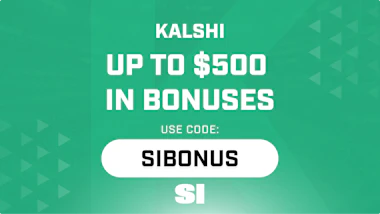Image of the Kalshi promo code offer: Up to $500 in bonuses.
