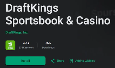 DraftKings app rating on Google Play.