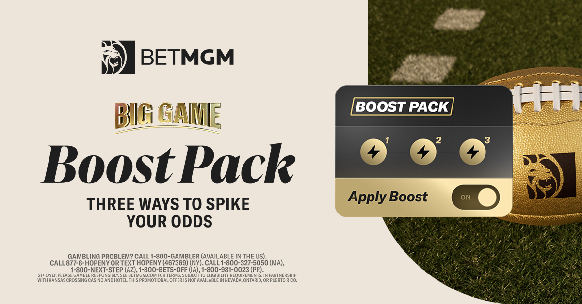 Image of a BetMGM no boost pack promo.