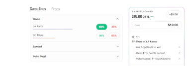 Image of Kalshi combo builder.