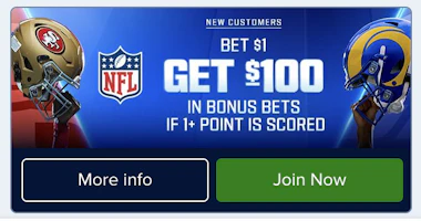 fanduel bet 1 get $100 if 1 point is scored in the game.
