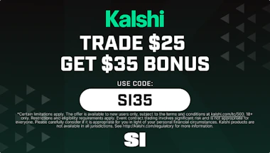 Image of the Kalshi promo code SI35 offer: Trade $25, Get $35 bonus.