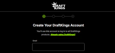 Image of the DraftKings Predictions registration page.