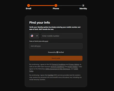 OG.com phone verification page.