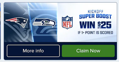 fanduel win $25 if one point is scored in the seattle new england game.