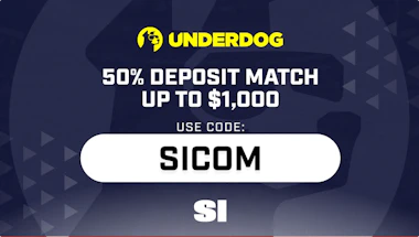 Underdog promo code SICOM: 50% deposit match up to $1,000