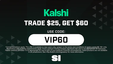 Image of the Kalshi promo code VIP60 offer: Trade $25, Get $60 bonus.