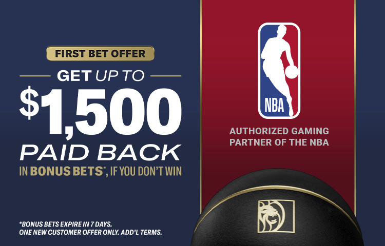 BetMGM $1,500 paid back in bonus bets if you don't win