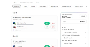 Image of Kalshi combo builder.