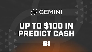 Gemini Predictions promo image: Up to $100 in Predict Cash